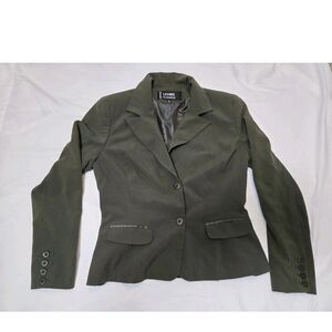 Larry Levine Blazer Jacket Suit Separate Olive Green Women
